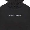 Your Anxiety is Lying to You Hoodie Embroidered - Black