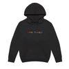 Love Yourself Multi-Embroidered Hoodie - Black