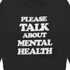 Please Talk About Mental Health Hoodie with Sunny - Black