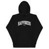Happiness Hoodie Collegiate Embroidered - Black